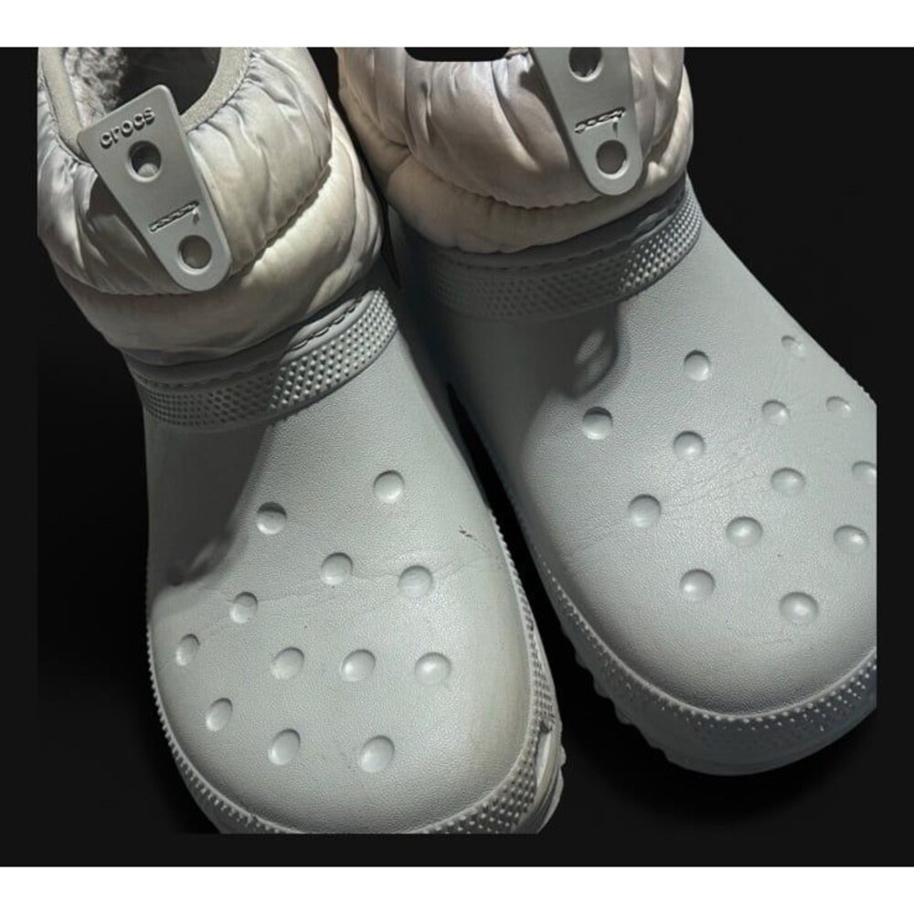 Crocs Women's Grey and White Boots